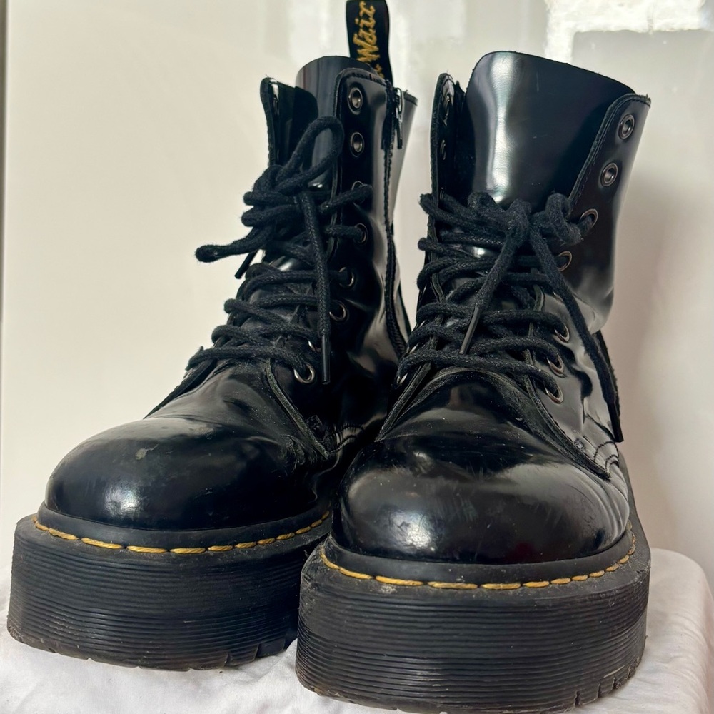 Dr. Martens Shiny Black Combat Boots
